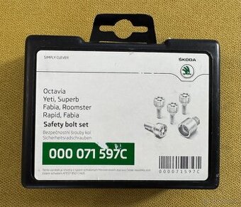 Sada bezpecnostnych skrutiek kolies s adapterom (4ks)