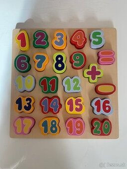 Predam drevene Puzzle Cisla