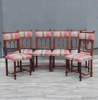 Set starožitných stoličiek – 6 ks.