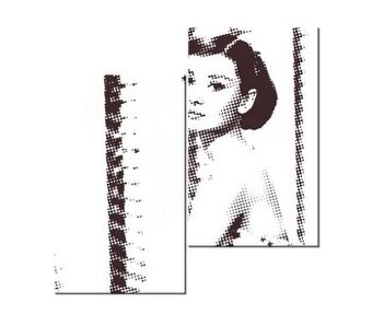 Dvojdielny, čiernobiely obraz na stenu Žena 60x80cm - 1