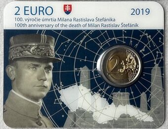 Slovensko 2 euro 2019 - M. R. Štefánik - COIN CARD