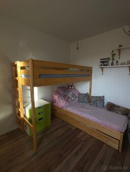 Poschodová postel buk masív s roštami