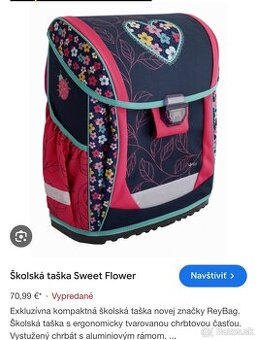 REY BAG SWEET FLOWERS ~ ŠKOLSKÁ TAŠKA