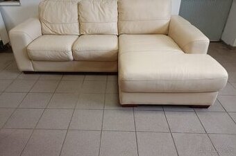 Kožená rohová sedacia súprava - PRAVÁ KOŽA
