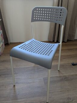 IKEA šedé stoličky ADDE 4ks