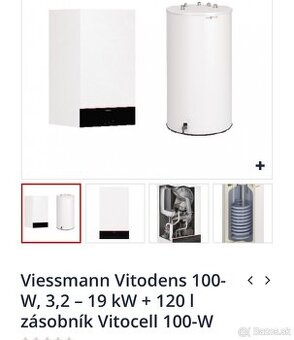 Kotol Viessman Vitodens 100+120l zasobnik