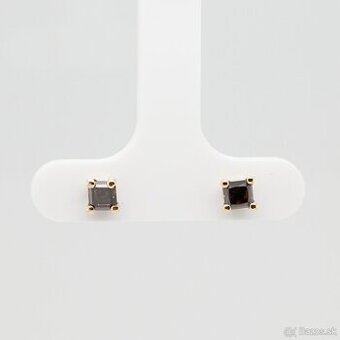 Zlaté napichovacie náušnice s FANCY diamantmi