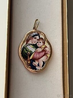 Zlatý prívesok - Panna Mária