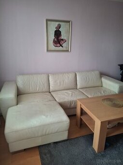 Darujem za odvoz kremovu koženú sedačku