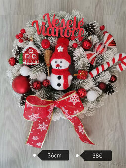 vianočný veniec na dvere 35- 36cm