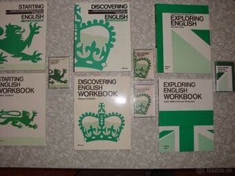 Učebnice a cvičebnice anglického jazyka aj s kazetami.