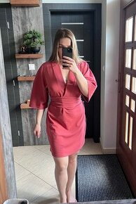Chantall Lososové Ružové Kimono Šaty