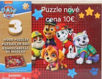 Puzzle drevenné Labková patrola