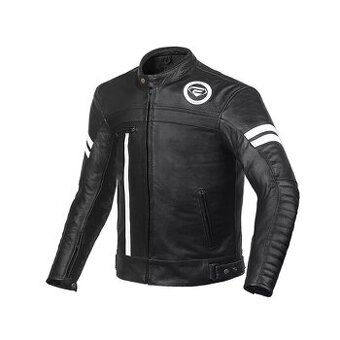 Moto Kožená Bunda Café Racer Black