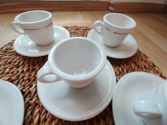 Porcelanove salky s podsalkou, na espresso / kotyogo