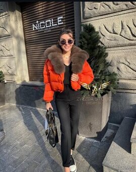 Luxusná zimná bunda s pravou líščou kožušinou 🔥