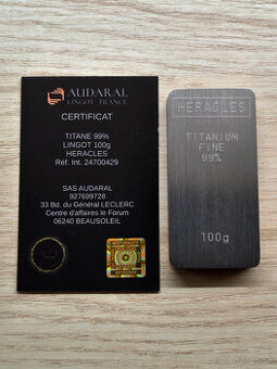 100g titanová ivestičná tehlička 999.
