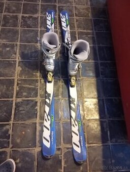 Lyže TECNO PRO 160cm + Lyžiarky NORDICA