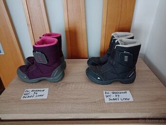 Detské zimné nepremokavé čižmy zn.Quechua veľ.34