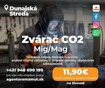 Zvárač CO2 MIG/MAG – Dunajská Streda