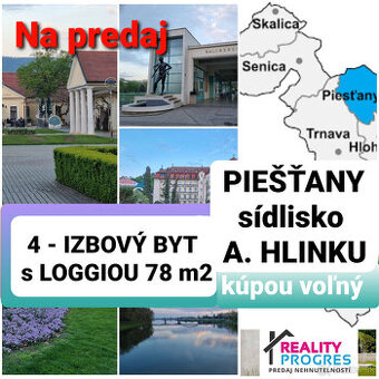 NA PREDAJ 4 IZBOVÝ BYT s LOGGIOU 78 m2 PIEŠŤANY - VOĽNÝ - 1