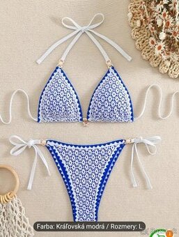 Dámske plavky nové veľkosť L kráľovská modrá