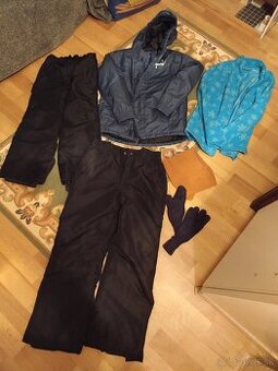 Zimné oblečko chlapec 134 ( 2 oteplovacky, bunda.. )