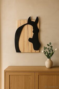 Drevený ručne vyrábaný obraz - kôň
