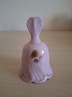 Zvonček ružový porcelán