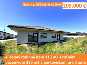 4 izbový rodinný dom 113 m2 s rožným pozemkom 385 m2