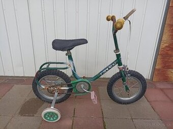 Detský bicykel s opornými kolieskami+kolobežka