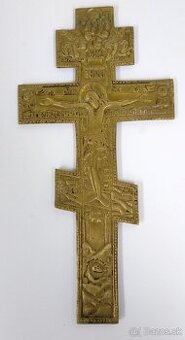 Pravoslávny kríž starozitny mosadzny