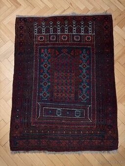 Starožitný ručne viazaný koberec Balutch, 150x107cm