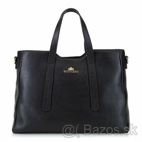 čierna minimalistická kožená kabelka wittchen - nová