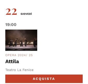 2x lísky do La Fenice v Benátkach, 22.5. O 19:00