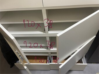 Besta IKEA skrinky biele rozne velkosti, spolu 5 skriniek