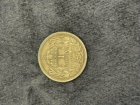 Stříbrná mince 1 korona František Josef I.