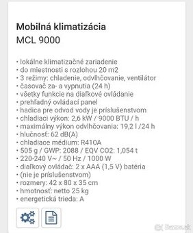 Mobilná klimatizacia