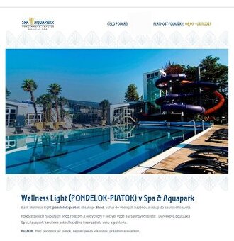 SPA Turčianské Teplice Wellness Light 3hod.