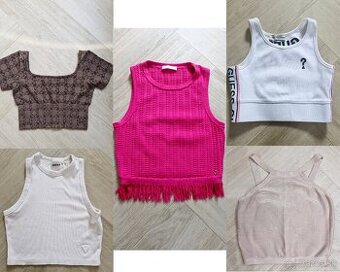 NOVE Guess, Marciano tricko, crop top XS - L