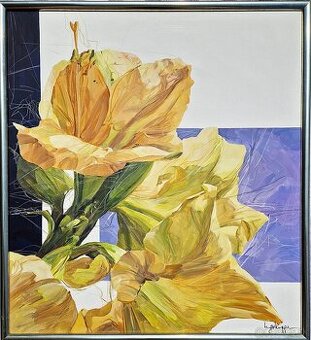 INGO KÜPPER - Flowers still life (zarámovaná olejomalba)