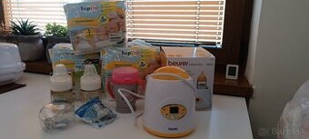 Balík odsávačka, fľaše a ohrievač mlieka