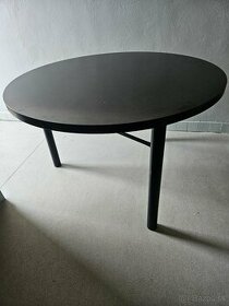 Okrúhly jedálenský stôl stabilný čierny