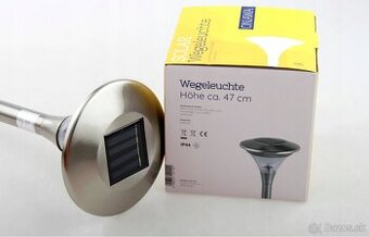 ONAWA strieborná solárna lampa, 47 cm