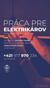 Hľadáme ELEKTRIKÁROV – práca v Nemecku (dlhodobé projekty)