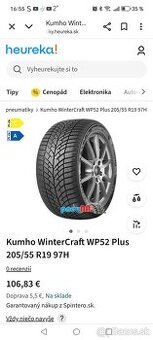 Zimné gumy 205 55 r19