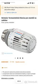 Heimeier Termostatická hlavica