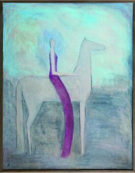 Predám obraz Jazdkyňa, olej na plátne