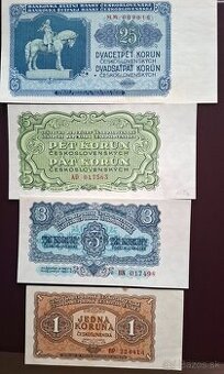 Československé bankovky.