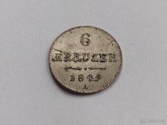 6 grajciar 1849 chyborazba prasknuté razidlo